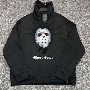 Ghost Town Hoodie Men XXL Black Roku Studio Pullover Long Sleeve Cotton New 2XL